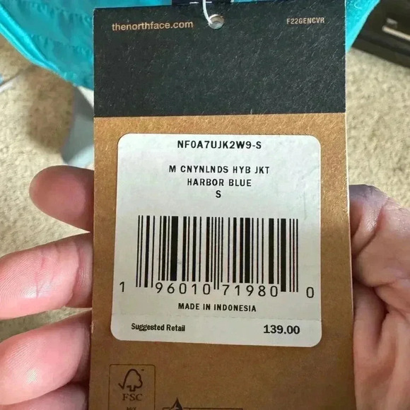 THE NORTH FACE Men's Canyonlands Hybrid Jacket In Harbor Blue Size Small - Picture 4 of 6